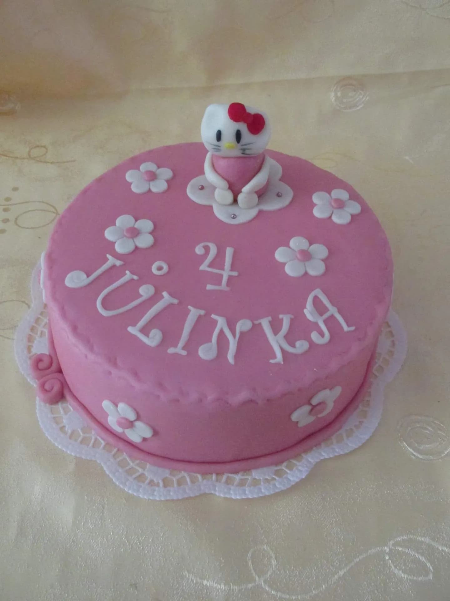 Hello Kitty kulatá s figurkou